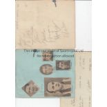 SHEFFIELD UNITED AUTOGRAPHS 1938/9 Two album sheets with 14 autographs including Hooper Little,