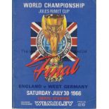1966 WORLD CUP FINAL Original official programme for England v West Germany. Front cover has a minor
