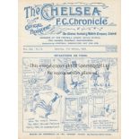 CHELSEA - FULHAM 24-25 Chelsea home programme v Fulham, 11/10/1924. The game finished 0-0. Ex
