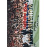 1976 FA CUP FINAL Col 12” x 8” photo, showing managers Tommy Docherty of Man United and Lawrie