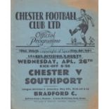 CHESTER - DARLINGTON 38-39 Chester home programme v Darlington, 22/4/1939, slight ageing to cover