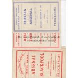 ARSENAL A collection of 3 Arsenal pirate programmes all 4 pagers from 1947/48. Homes v Everton (