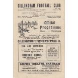 GILLINGHAM / QPR Programme Gillingham v Queen's Park Rangers FA Cup 3rd Round January 10th 1948.