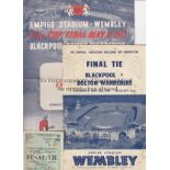 1953 FA CUP FINAL Programme, ticket and song sheet for the 1953 FA Cup Final Blackpool v Bolton (