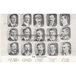AUSTRALIA CRICKET 1905 A black and white player portrait postcard including 15 players. Good