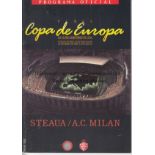 1989 EUROPEAN CUP FINAL Scarce official programme, 1989 European Cup Final, Steaua v A.C.Milan, 24/