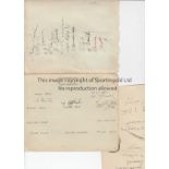 SOUTHAMPTON AUTOGRAPHS 1937/8 & 1938/9 Three album sheets with 24 autographs including Smith,