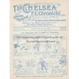 CHELSEA - PORTSMOUTH 24-25 Chelsea home programme v Portsmouth, 28/2/1925. Portsmouth won 3-2 to