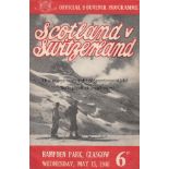 SCOTLAND - SWITZERLAND 1946 Scotland home programme v Switzerland, 15/5/46, Hampden Park, eight page