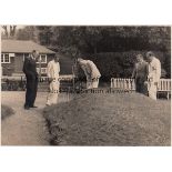 TENNIS / DAVIS CUP 1936 A 6.5" X 4.5" b/w photograph of the British Davis Cup team playing