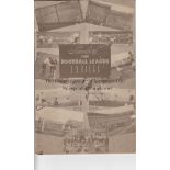 ARSENAL / TOTTENHAM Programme Arsenal v Tottenham Football League Jubilee August 20th 1938. No