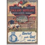 ENGLAND - SCOTLAND 1932 England home programme v Scotland, 9/4/1932 at Wembley, minor fold.