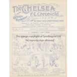CHELSEA - SOUTHAMPTON 24-25 Chelsea home programme v Southampton, 7/2/1925, Chelsea won 2-0. Ex