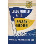 LEEDS UNITED V BLACKPOOL 1960 LEAGUE CUP First eve League Cup tie for both clubs at Leeds 28/9/1960.
