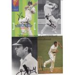 CRICKET AUTOGRAPHS Ten signed photocards of postcard size including Nasser Hussein, Ray Illingworth,