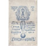 1921 CUP FINAL Official programme, 1921 Cup Final, Tottenham v Wolves, played at Stamford Bridge.