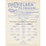 ENGLAND INTERNATIONAL TRIAL 1925 Four page Chelsea programme for England International Trial game,