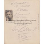 BRENTFORD AUTOGRAPHS 1930'S An album page from the late 1930's with 9 Brentford Reserves autographs.