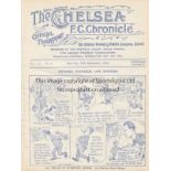 CHELSEA - SHEF WED 24-25 Chelsea home programme v Sheffield Wed, 13/9/1924, ex bound volume,