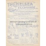 WEST HAM - ARSENAL AT CHELSEA 1925 Eight page Chelsea programme issued for the FA Cup Second replay,