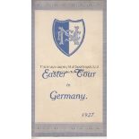 NUNHEAD FC 1927 Nunhead tour itinerary for the Easter tour to Germany 1927 issued to goalkeeper Eric