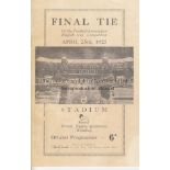 1925 CUP FINAL Official programme, 1925 Cup Final, Cardiff v Sheffield United, replacement covers,