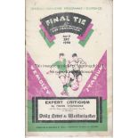 1928 CUP FINAL Official programme, 1928 Cup Final, Blackburn v Huddersfield, staples removed, no