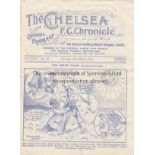 CHELSEA V BLACKBURN ROVERS 1931 Programme for the League match at Chelsea 14/3/1931, punched holes