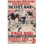 SCOTLAND - ENGLAND 1946 Scotland home programme v England, 13/4/46 at Hampden Park, Victory