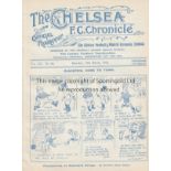 CHELSEA - BLACKPOOL 24-25 Chelsea home programme v Blackpool, 14/3/1925. Chelsea won 3-0. Ex bound
