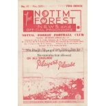 NOTTM FOREST - WEST HAM 45-6 Nottingham Forest home programme v West Ham 9/3/46, slight fold. Good