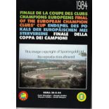 1984 EUROPEAN CUP FINAL Italian FA programme with black cover issued for the European Cup Final ,