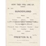 1937 FA CUP FINAL Single sheet Pirate programme issued by P.B. for Sunderland v Preston North End.