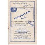 WEALDSTONE 1939 Wealdstone home programme, Middlesex Senior Charity Cup Final , 13/5/1939,