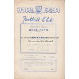HOME FARM V ABERDEEN 1955 Programme for the Friendly at Dalymount Park 6/5/1955. Good