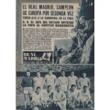 1957 EUROPEAN CUP FINAL Real Madrid v Fiorentina played 30 May 1957 at the Bernabeu, Madrid.