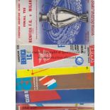 EUROPEAN CUP FINALS Ten European Cup Final programmes, 1963, 68, 71, 76, 77 (Manchester programme