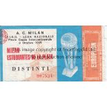 1969 INTERCONTINENTAL CUP - TICKET AC Milan v Estudiantes de la Plata (1st Leg) played 8 October