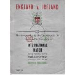 1936 ENGLAND v IRELAND England v Ireland (British Championships) played 18 November 1936 at Victoria