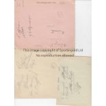 1930'S FOOTBALL AUTOGRAPHS Three album pages, Tottenham Hotspur 1938/9 X 6 signatures including