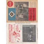 MANCHESTER UNITED Two programmes. Away v. Hamburger SV 12/8/1959, Harder Sportprogramm issue and