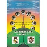 1981 EUROPEAN CUP FINAL Official programme, 1981 European Cup Final, Real Madrid v Liverpool, 27/5/