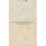 ARSENAL AUTOGRAPHS 1938/9 Two album sheets with 11 autographs including Denis Compton, Nelson, Male,