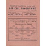 ARSENAL - MOSCOW DYNAMO 45 Single sheet Arsenal home programme v Moscow Dynamo, 21/11/45, folds,