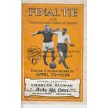 1930 CUP FINAL Official programme, 1930 Cup Final, Arsenal v Huddersfield, small repair to top