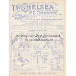 CHELSEA - MIDDLESBROUGH 24-25 Chelsea home programme v Middlesbrough, 13/12/1924, a 2-0 victory