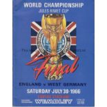 1966 WORLD CUP FINAL PROGRAMME Original programme for England v West Germany with no creases or