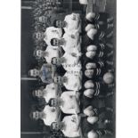 RON BAYNHAM B/W 12” x 8” photo, showing a Football League X1 posing for photographers prior to an