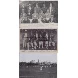 CRICKET POSTCARDS Three in total. Sussex team group from the early 1900's issued by Hawkins of
