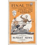 1926 CUP FINAL Official programme, 1926 Cup Final, Bolton v Manchester City, original programme in
